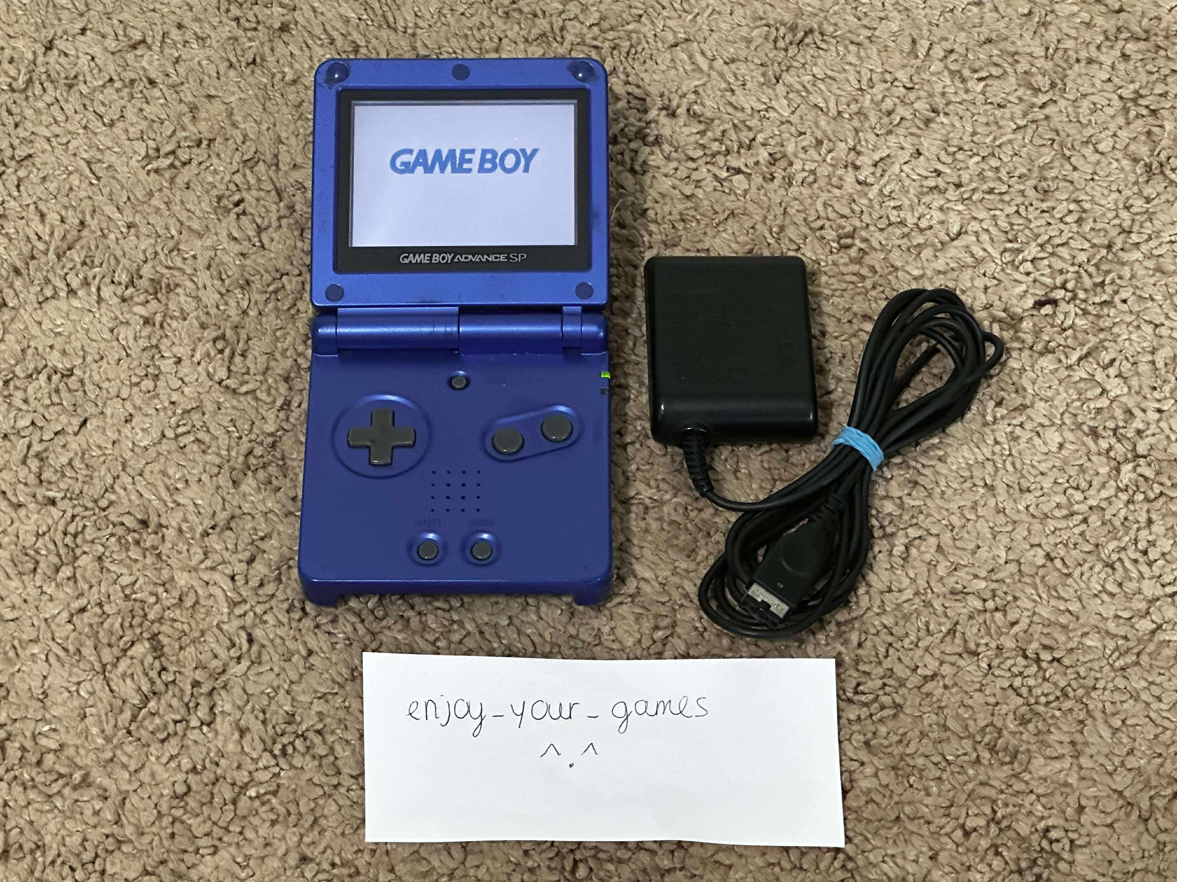 Nintendo Game Boy Advance GBA SP AGS-001 Console w Charger - SHIP IN 1-DAY