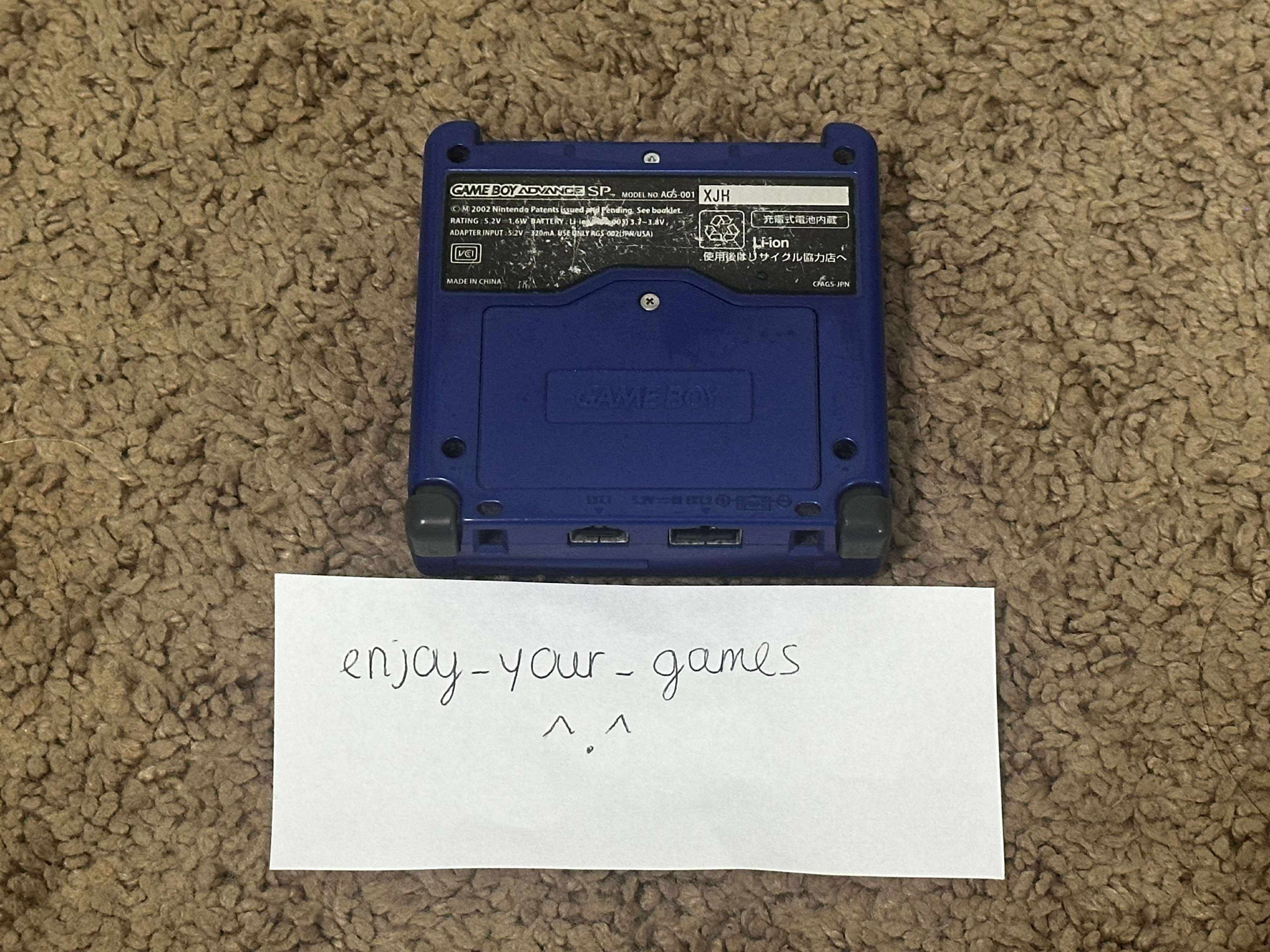 Nintendo Game Boy Advance GBA SP AGS-001 Console w Charger - SHIP IN 1-DAY