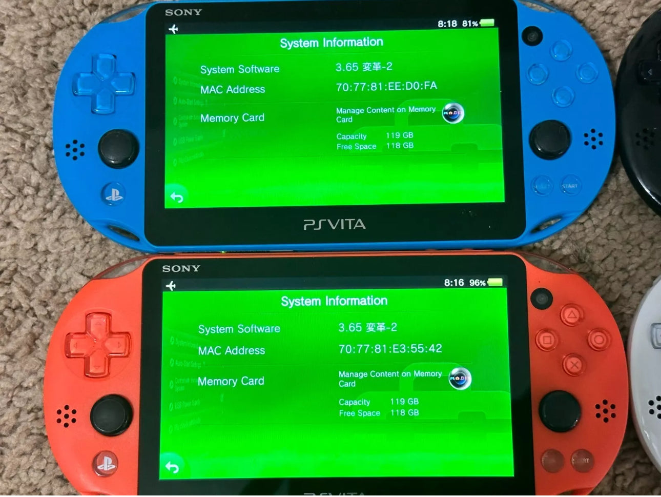 Sony PlayStation PS Vita OLED PCH-2000/2001 Firmware FW 3.65