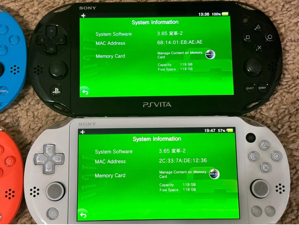 Sony PlayStation PS Vita OLED PCH-2000/2001 Firmware FW 3.65, 128GB, +5000 Games - SHIP IN 1-DAY