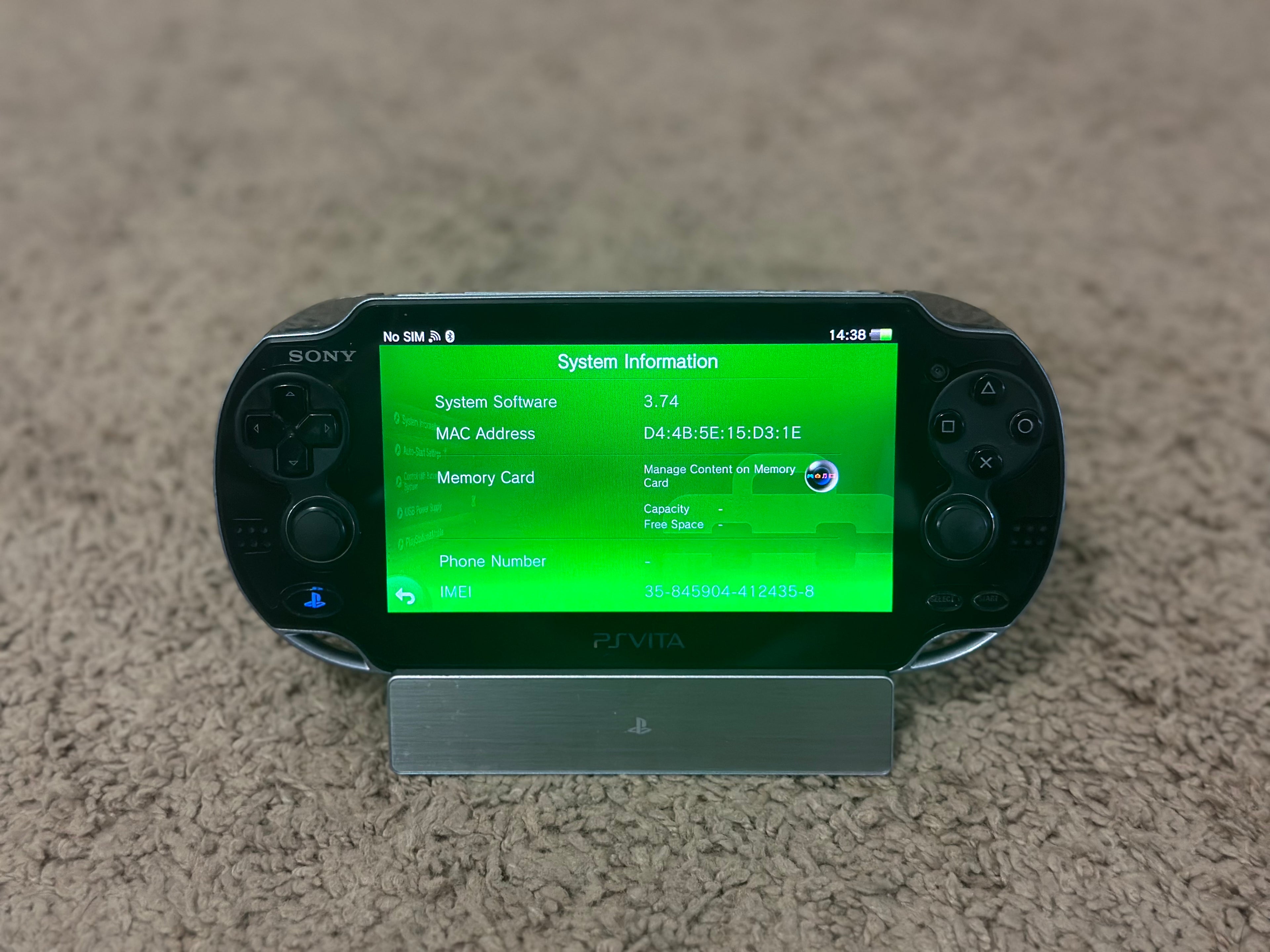 Sony PS Vita OLED PCH-1000/1100 Black Model WIFI with Charger - SHIP IN 1-DAY